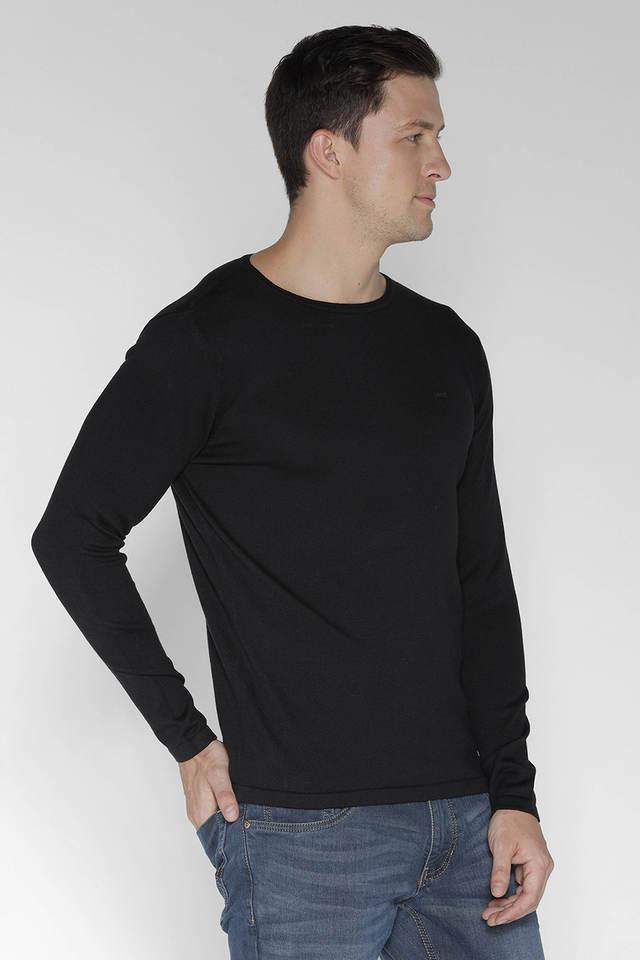 solid cotton round neck mens t-shirt