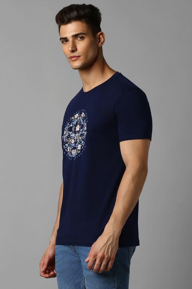 solid cotton round neck mens t-shirt