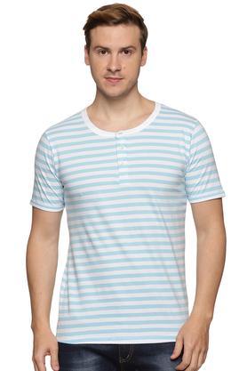 solid cotton slim fit men's t-shirt - multi