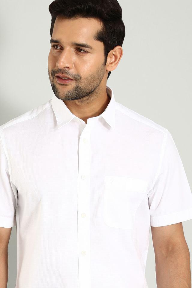 solid cotton slim fit mens casual shirt