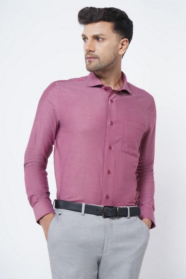 solid cotton slim fit mens casual shirt