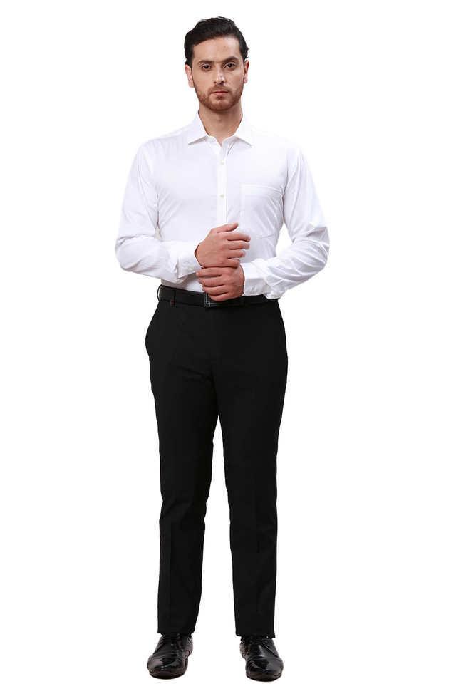 solid cotton slim fit mens formal shirt