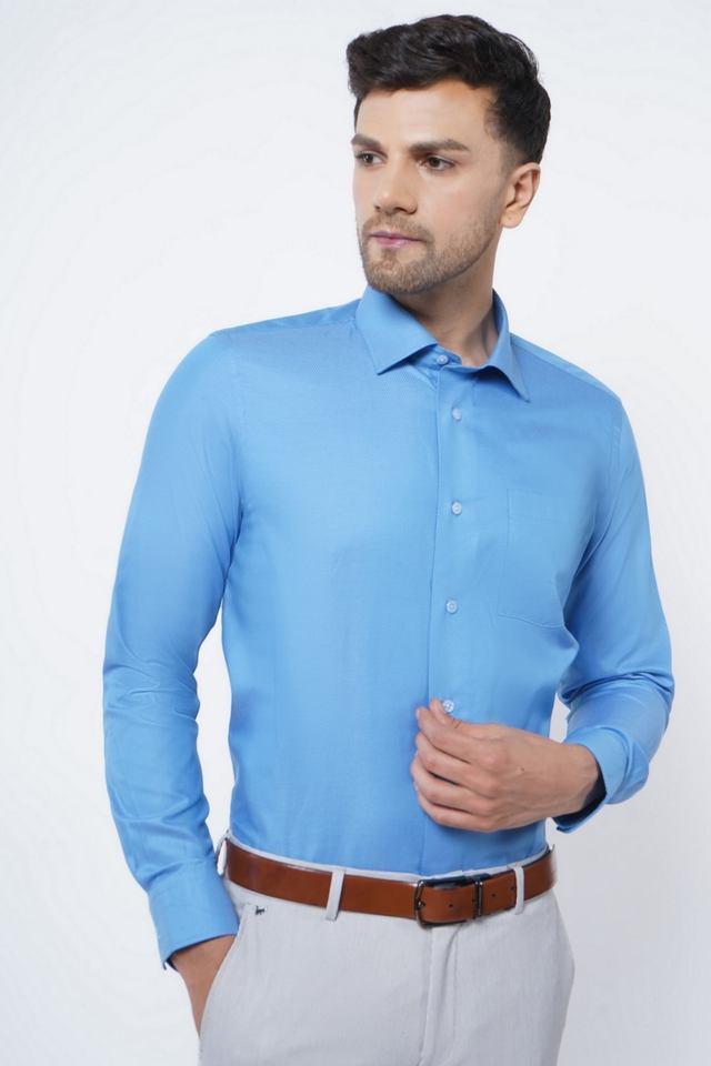 solid cotton slim fit mens formal shirt