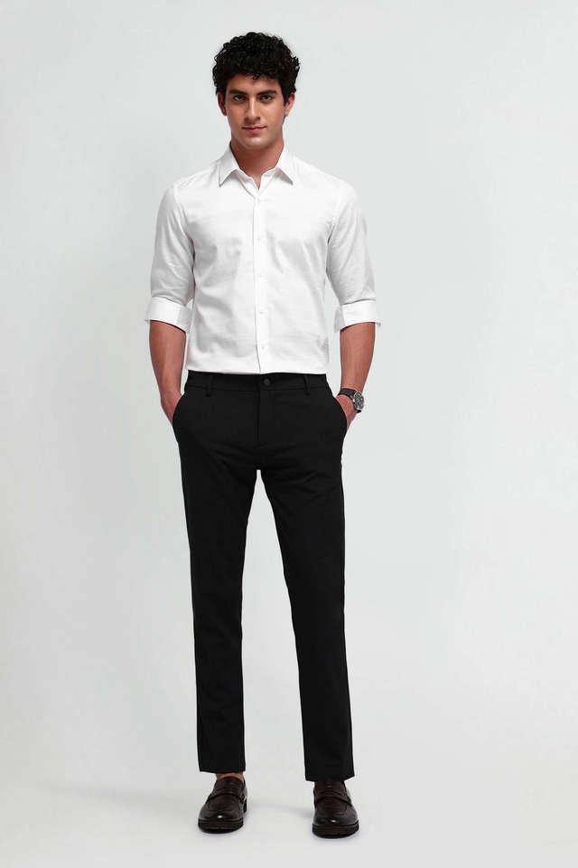 solid cotton slim fit mens formal shirt