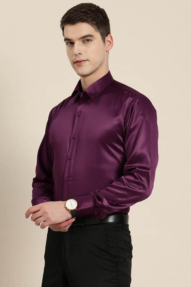 solid cotton slim fit mens formal shirt