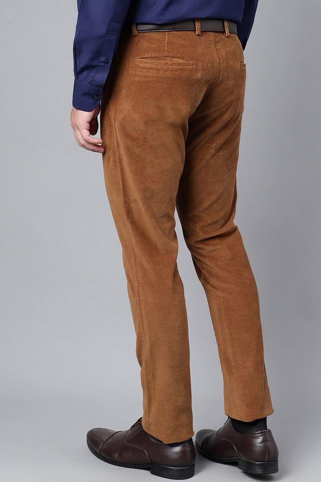 solid cotton slim fit mens formal wear trousers