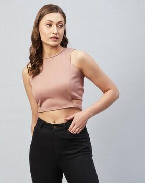 solid crop top