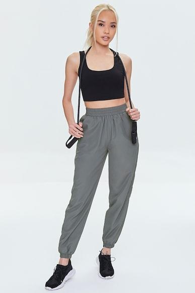 solid dark ankle length joggers