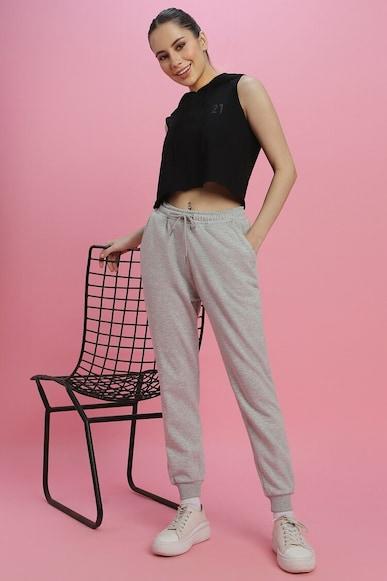 solid dark ankle length pants