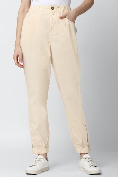 solid dark ankle length pants