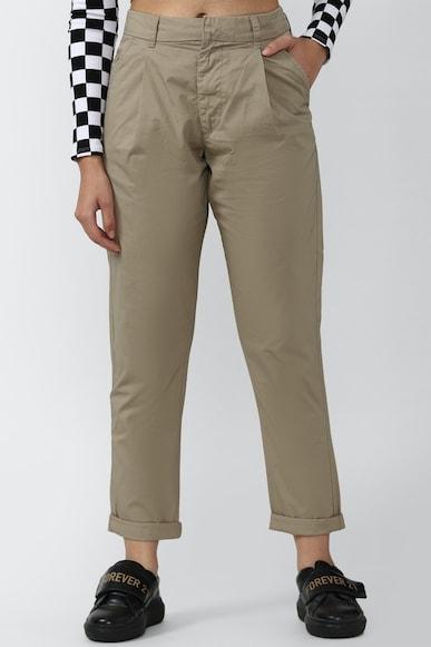 solid dark ankle length pants