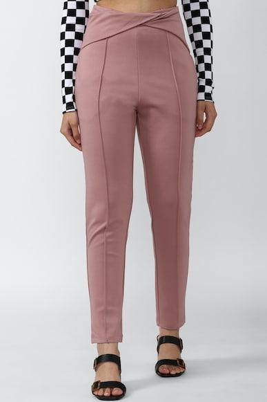 solid dark ankle length pants