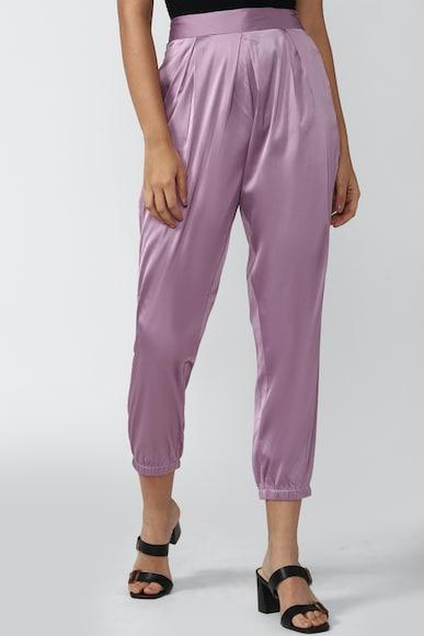 solid dark ankle length pants