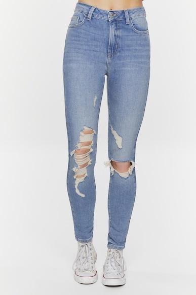 solid dark ankle length skinny jeans