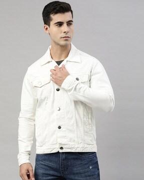 solid denim jacket