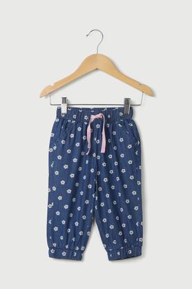 solid denim regular fit infant girls jeans - mid stone