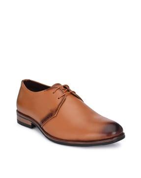 solid derby formal shoes
