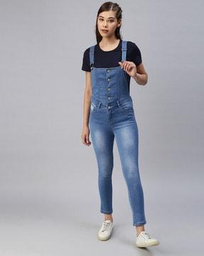 solid dungaree with pockets