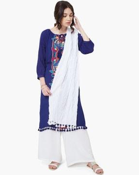 solid dupatta