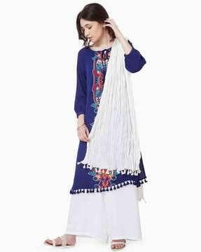 solid dupatta