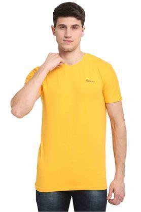 solid fit men's t-shirt - mustard