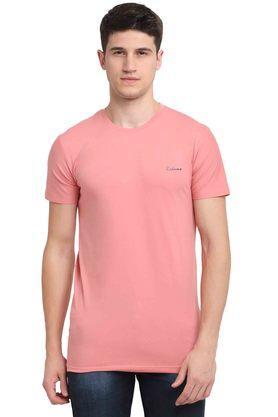 solid fit men's t-shirt - peach