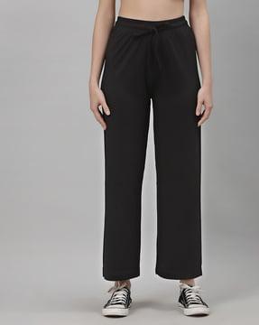 solid flare track pants