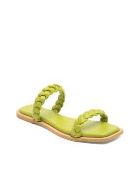 solid flat sandals