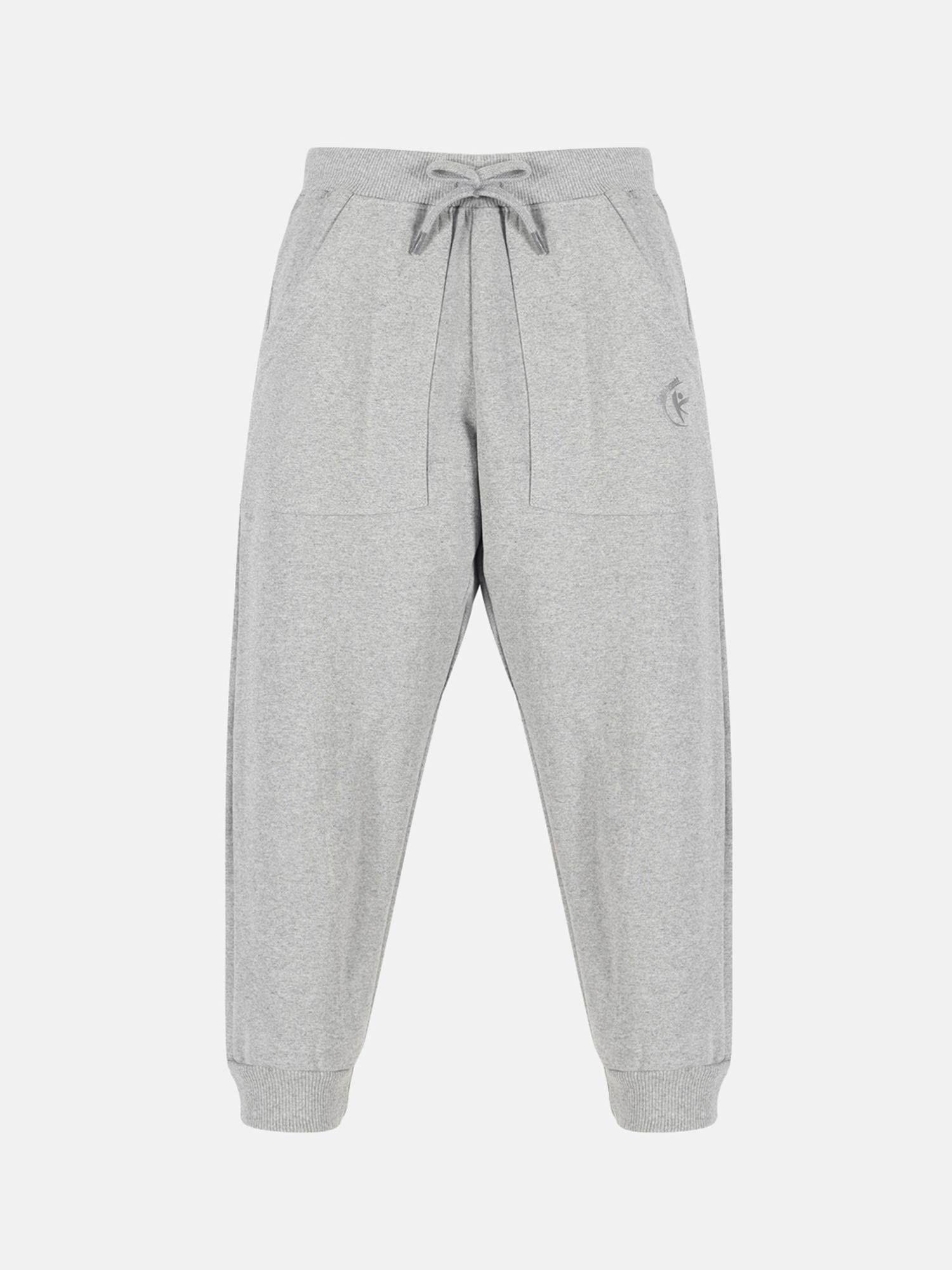 solid fleece track pant