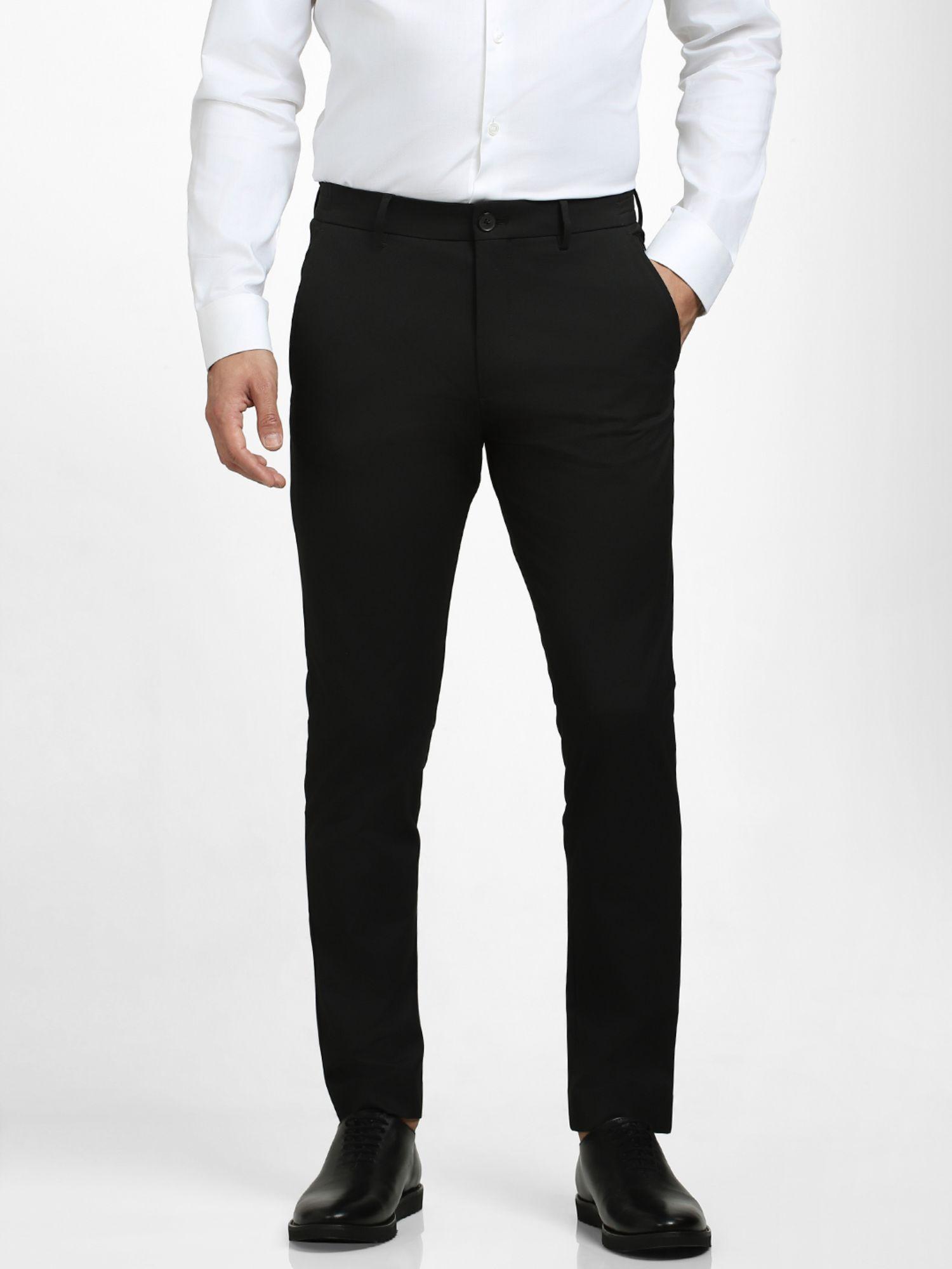 solid formal black trouser