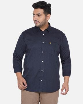 solid full-length regular fit shirt