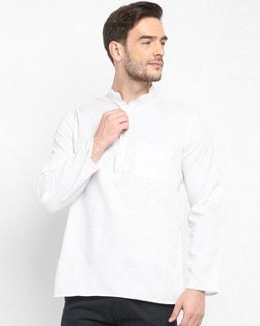 solid full-length short kurta