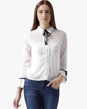 solid full-length sleeve top