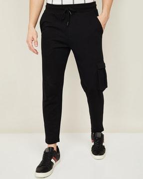 solid full length track pant