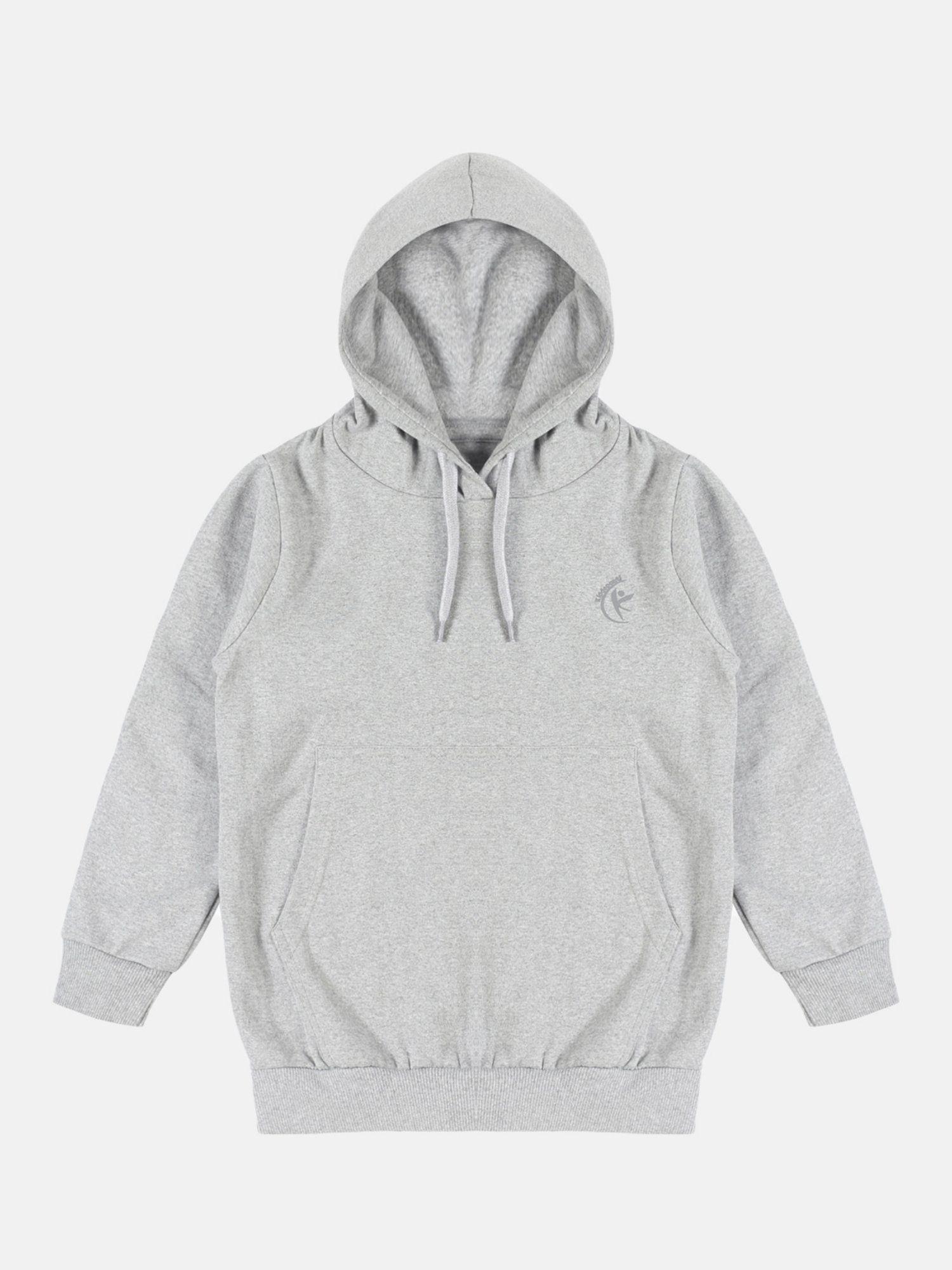 solid full sleeve hooded sweatshirt