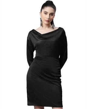 solid full sleeves dress