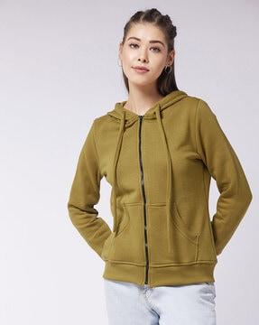 solid full sleeves hoodie