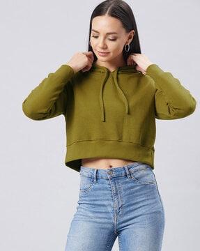 solid full sleeves sweatshirt