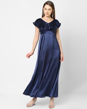 solid gown dress
