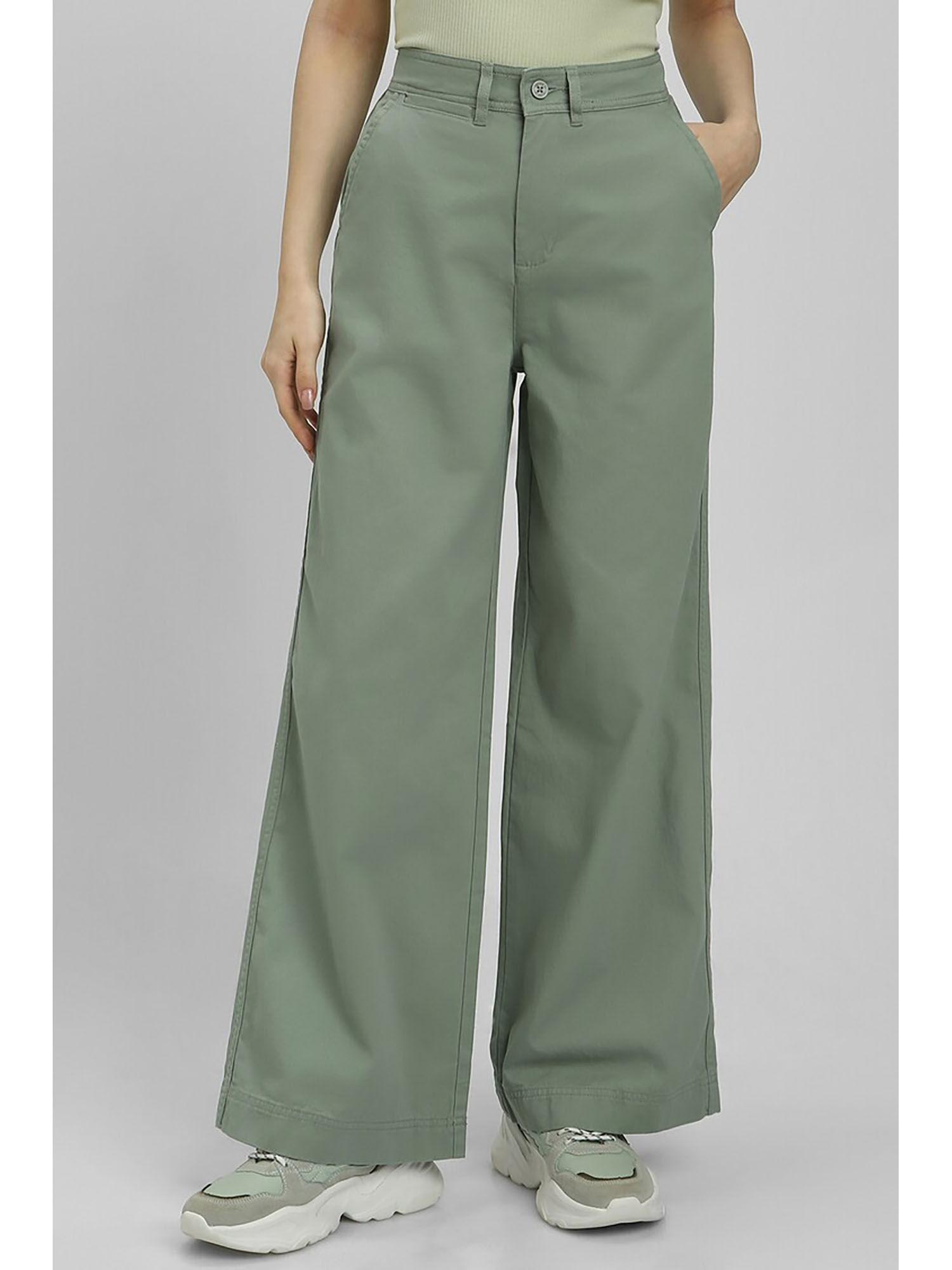 solid green pant