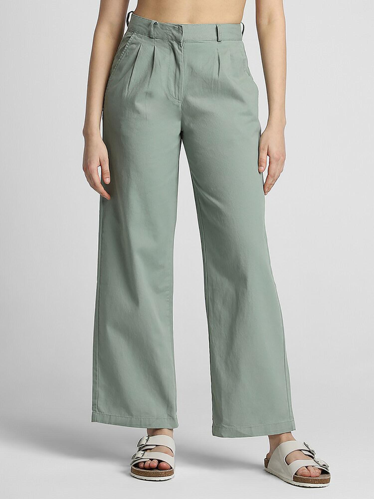 solid green pant