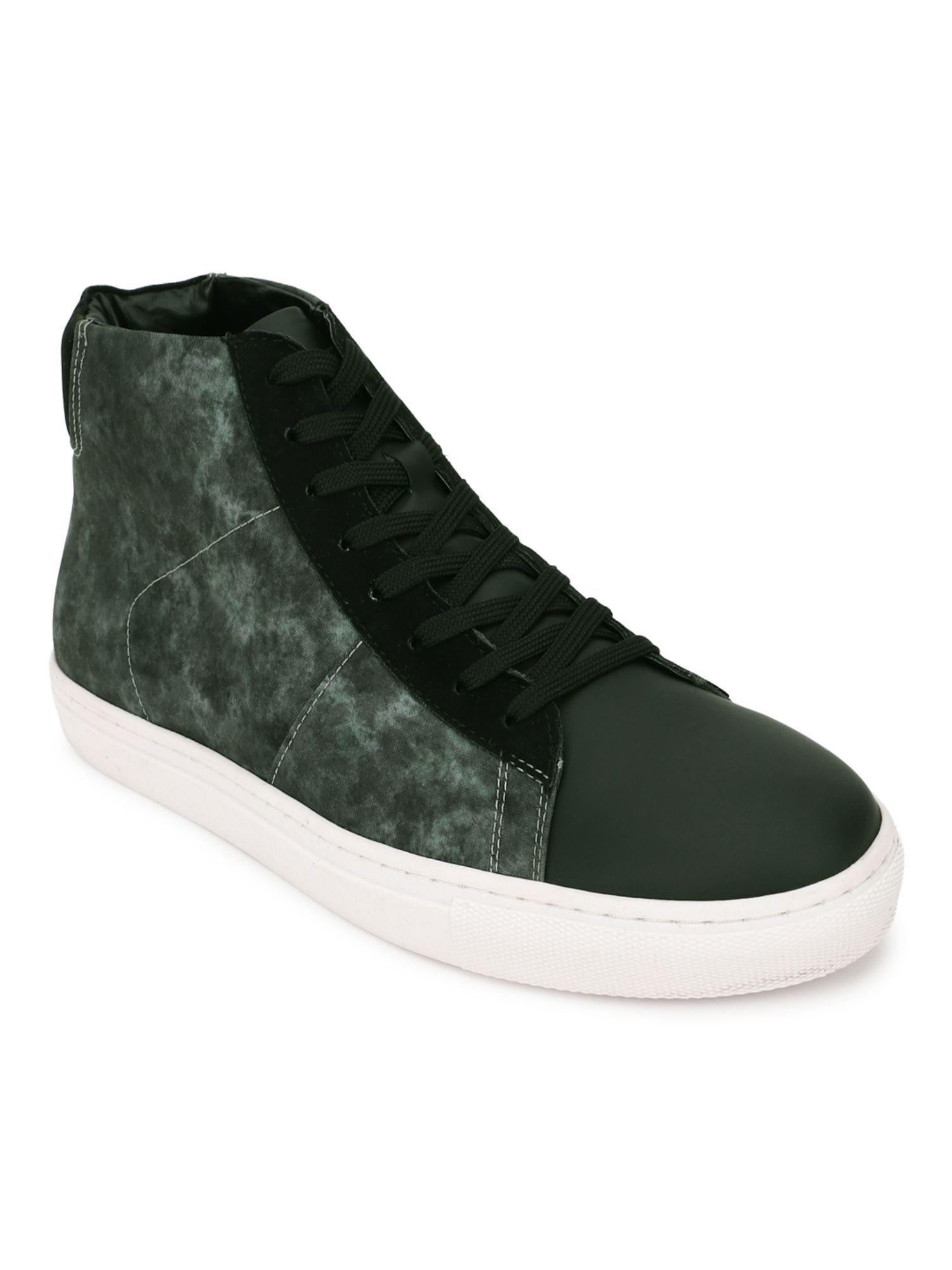 solid green sneakers