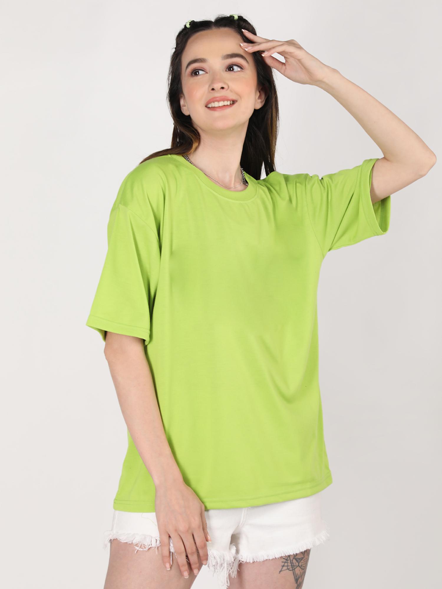 solid green t-shirt for women