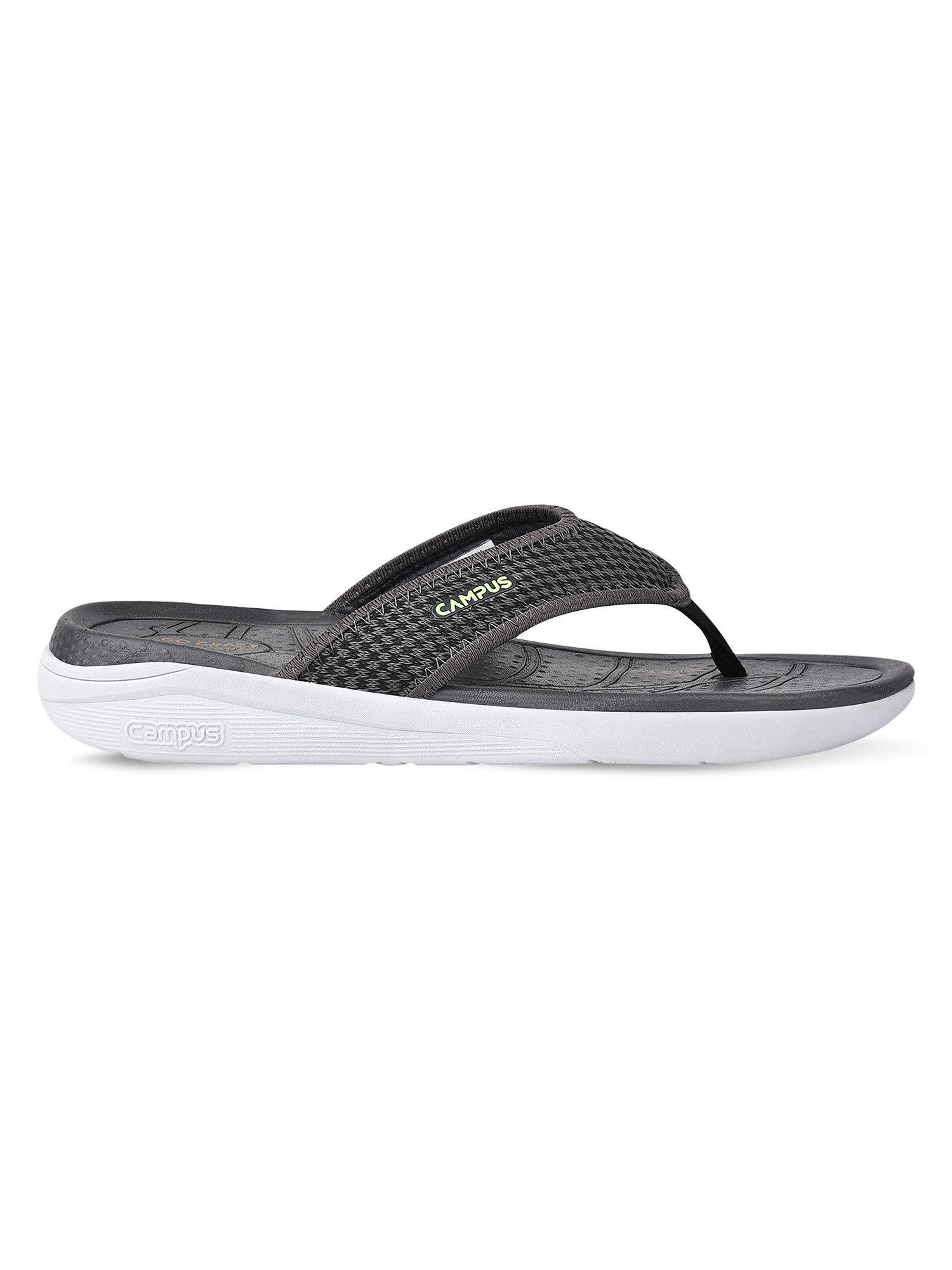 solid grey flip flops for men