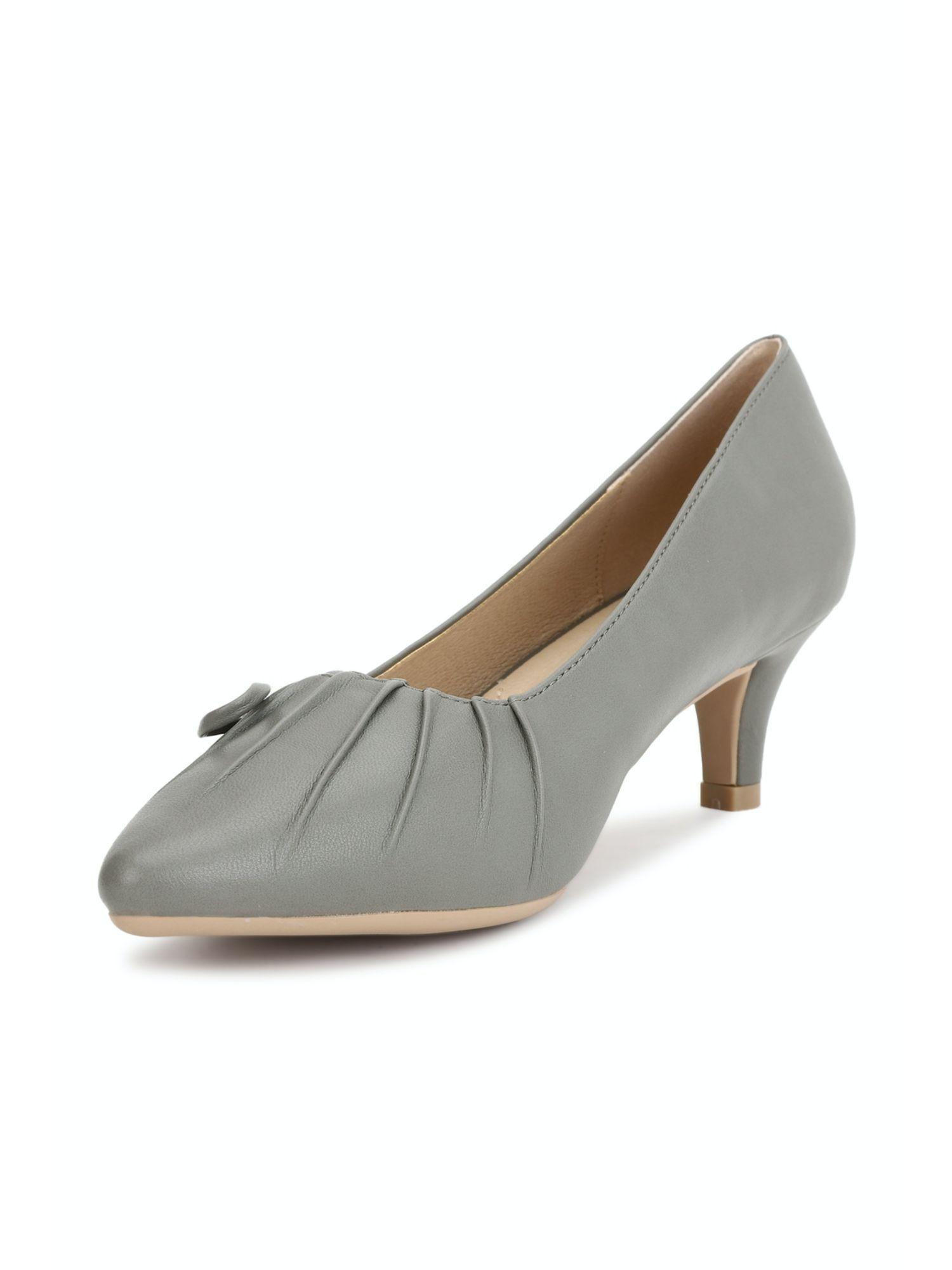 solid grey heels