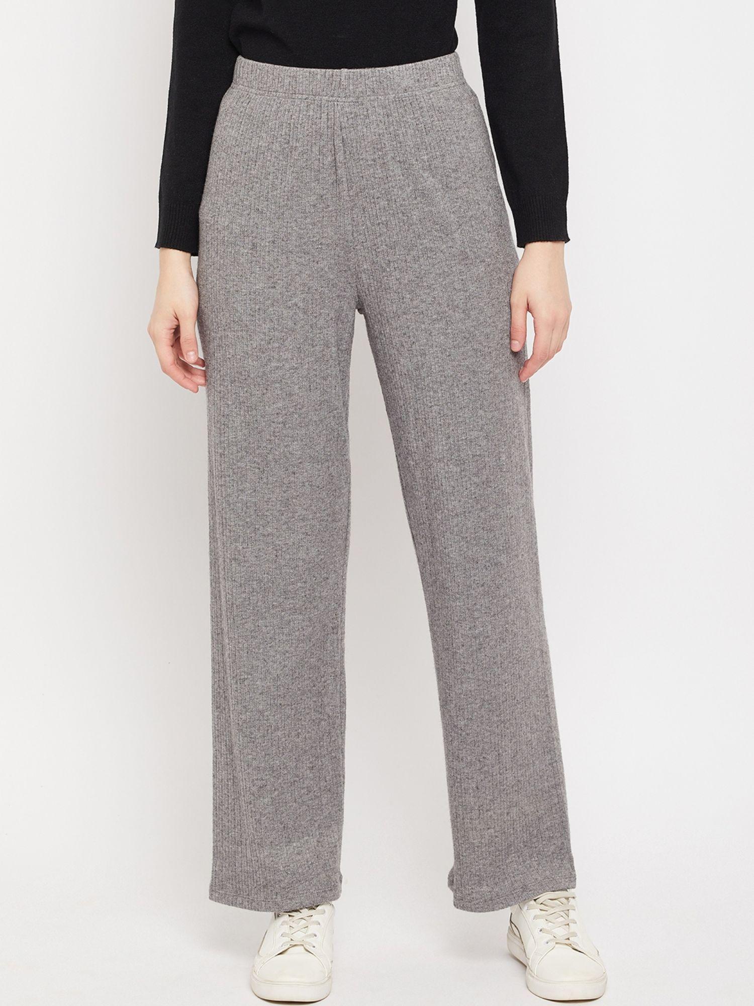 solid grey trousers