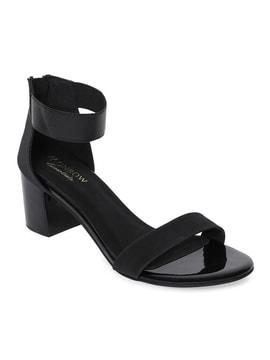 solid heeled sandals