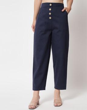 solid high-rise pant