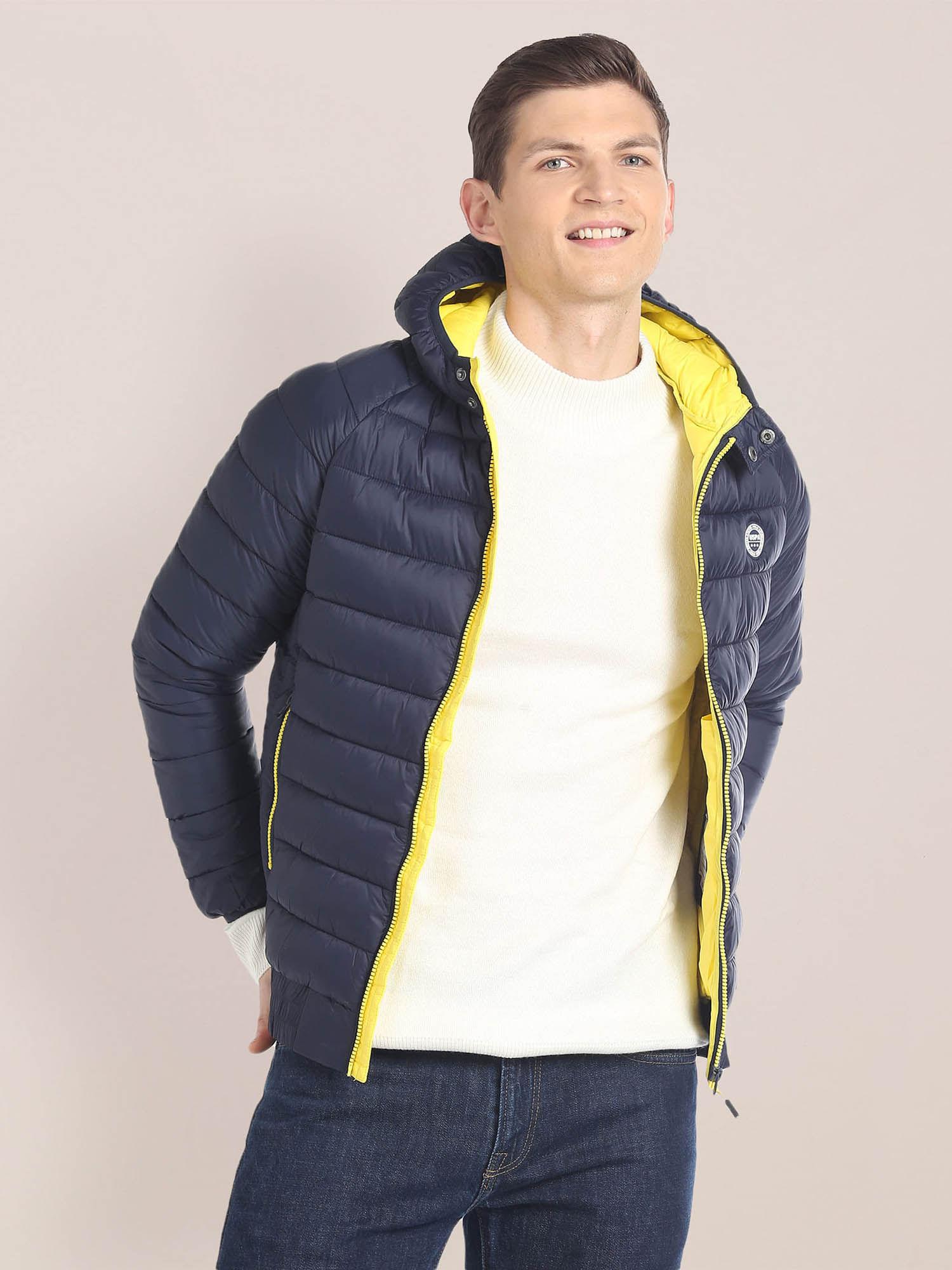 solid hooded puffer jacket