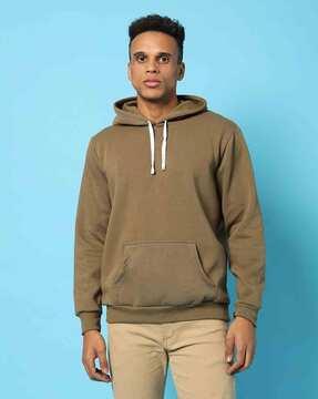 solid hooded sweatshirt